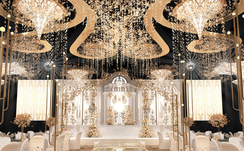 工业园区花木兰喜事汇金色大厅效果展示